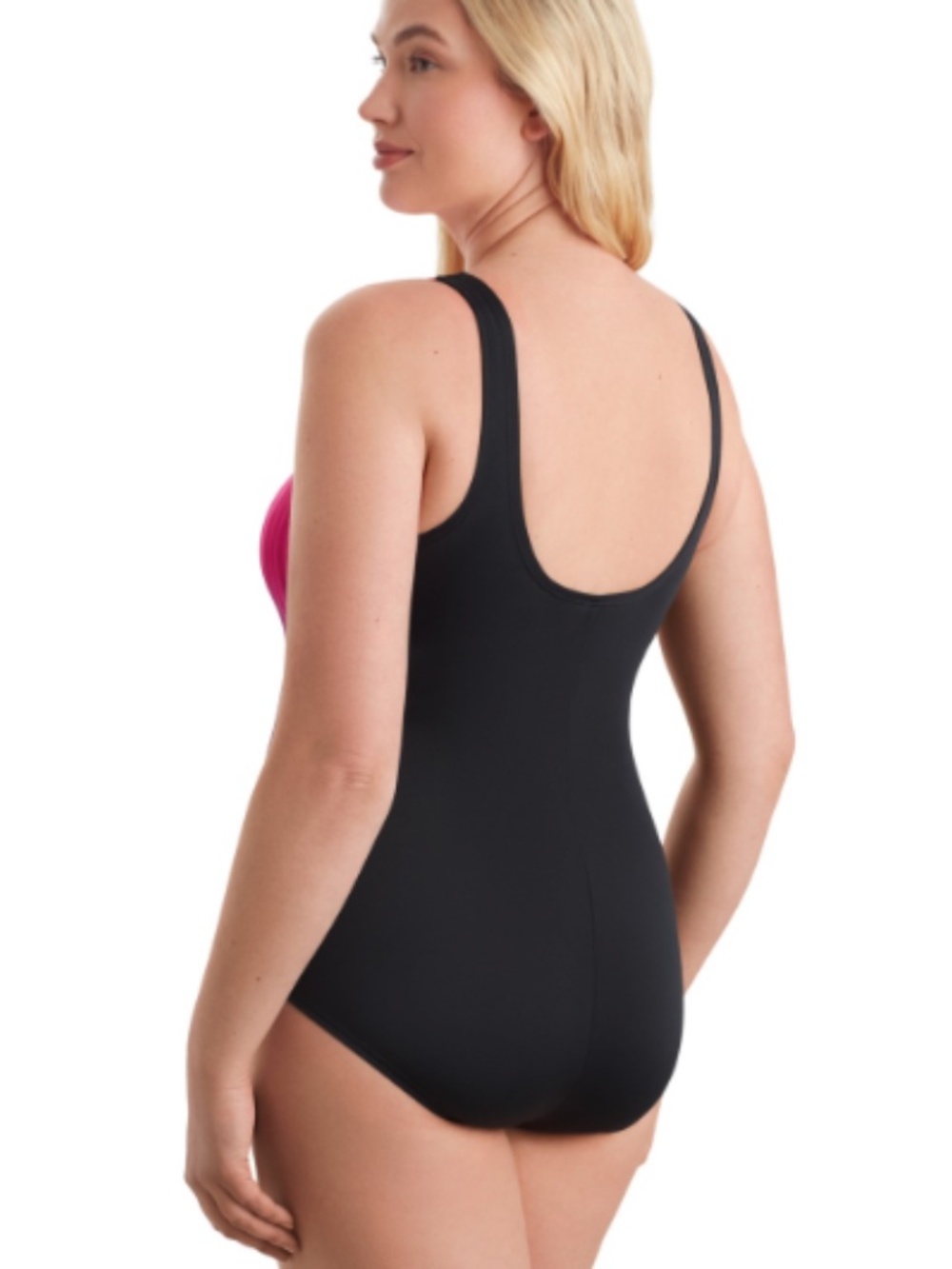 Shape Solver Sport by Mimi Flamingo Women's High-Neck Swimsuit Size 14 7844 - Picture 2 of 4